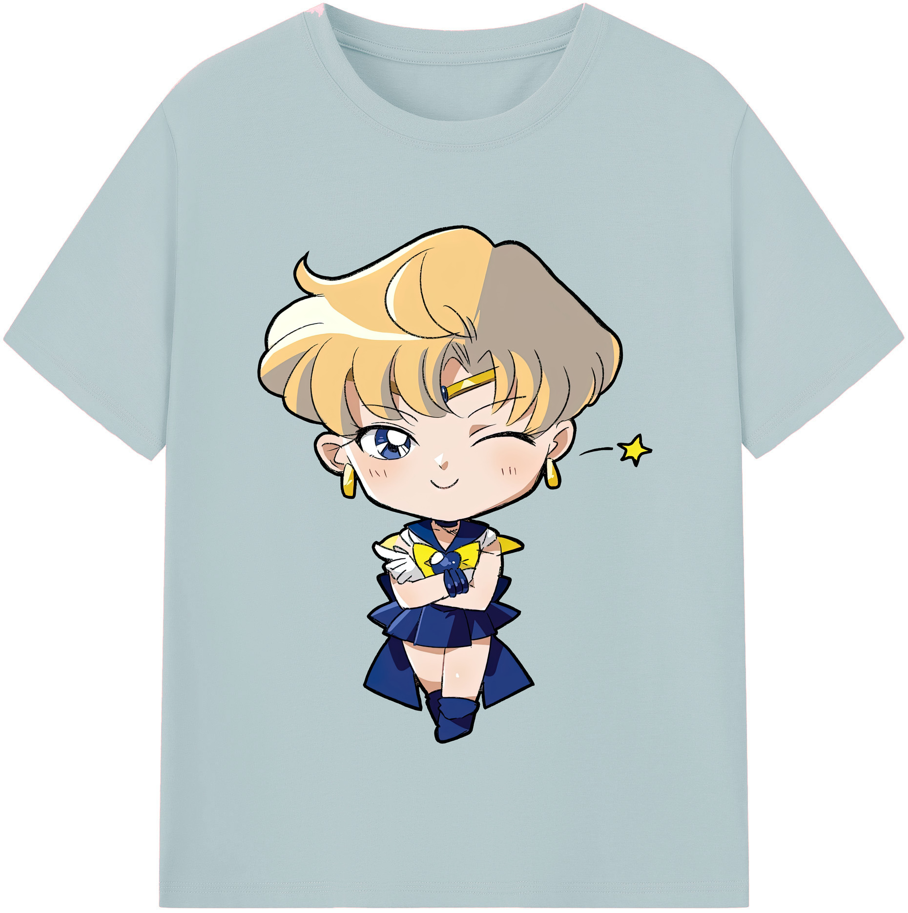 （画像用） 美少女戦士セーラームーン 天王はるか Sailor Moon Tenoh Haruka 綿100％半袖Tシャツ（フロントプリント）